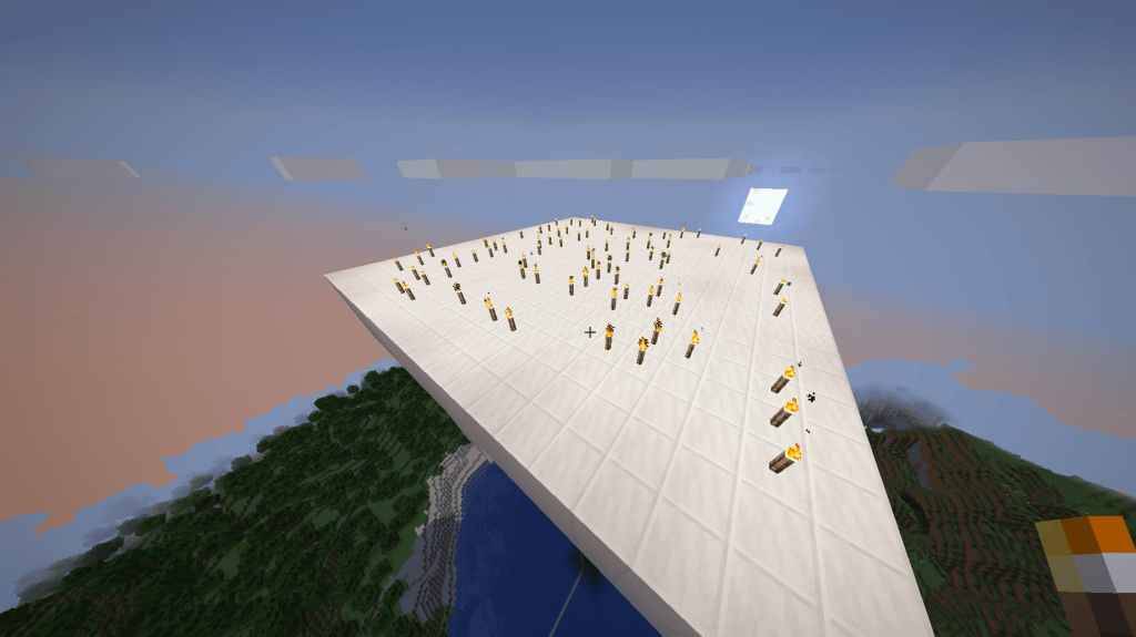 fakkels bovenop de Mob Spawner in Minecraft