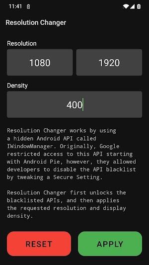 Resolution Changer muat turun apk