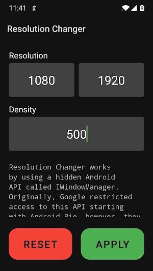 Resolution Changer apk modu