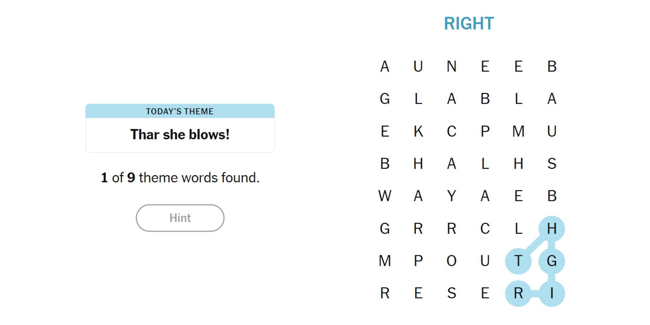 Right whale location