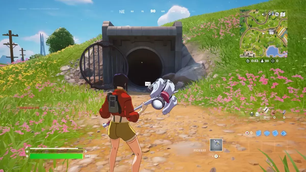 Pintu masuk ke Pasar Hitam sebagai sebahagian daripada artikel tentang cara mencari Midas di Fortnite.