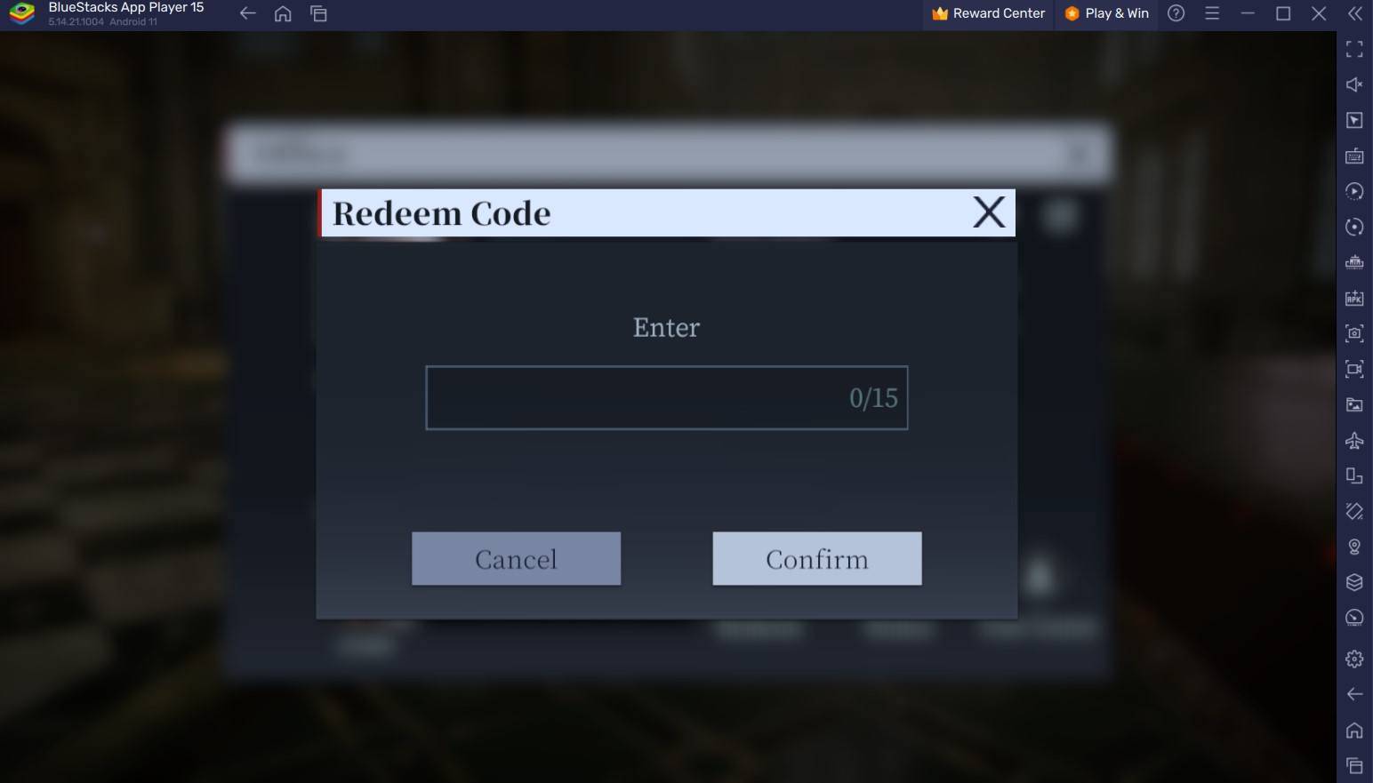 Devil May Cry: Peak of Combat – Redeem Code Screen