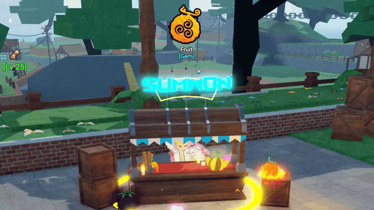 Image montrant la boutique Fruit Reroll dans Anime Fruit