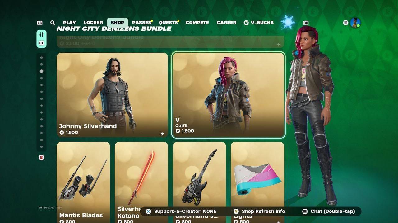 Inihayag ng developer ng Cyberpunk 2077 kung bakit walang lalaki v sa Fortnite
