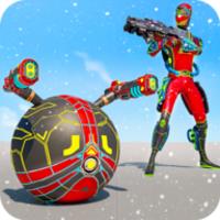 Snow Ball Robot Bike Games