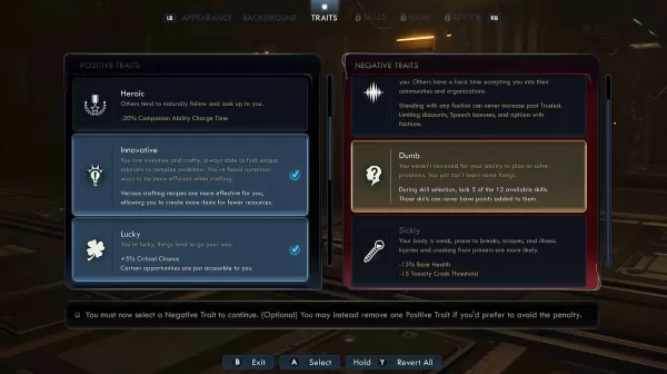 Ang Outer Worlds 2 Character Creation Screenshot 1